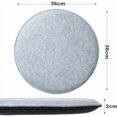 thumbnail image 3 of nipocaio Coussin d'Assise en Feutre Rond Confortable 36cm - Versailles Lot de 4 GriCs I Noir, 3 of 5