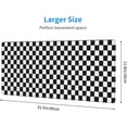 thumbnail image 3 of Black and Wite Checkerboard Mouse Pad Extended Large Gaming Mouse Pad XL Stitched Edges for Gamer Home Office 31.5 X 11.8 Inch, 3 of 14