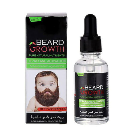 Beard Growth Oil, Mancro Natural Organic Hair Growth Oil Beard Oil Enhancer Facial Nutrition Moustache Grow Beard Shaping Tool Beard Care