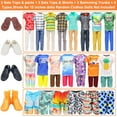 thumbnail image 2 of ZITA ELEMENT 11 Items 11.5 Inch Boy Doll Clothes and Shoes - 5 Sets Casual Wear Clothes Outfit 2 Swimwear 4 Pairs Shoes for 12 inch boy Doll Fashion Random Styles, 2 of 7