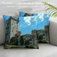 thumbnail image 3 of Orinice Castle Towers Sky Graphic Decorative Cushion Throw Pillow Cover for Home Couch Living Room Bed Sofa Aesthetic Decor 1PC 24x24in, 3 of 5