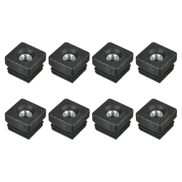 8Pack Inserts for Square Tubes with M10 Thread, for 1.26"x1.26" OD