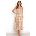 thumbnail image 5 of Cismea - Mini Vestido de Verano con Volantes Florales para Mujer, sin Mangas, con Lazo en El Hombro, LíNea Acampanada, Vestidos Cortos, Vestidos de Playa Cismea falda, 5 of 5