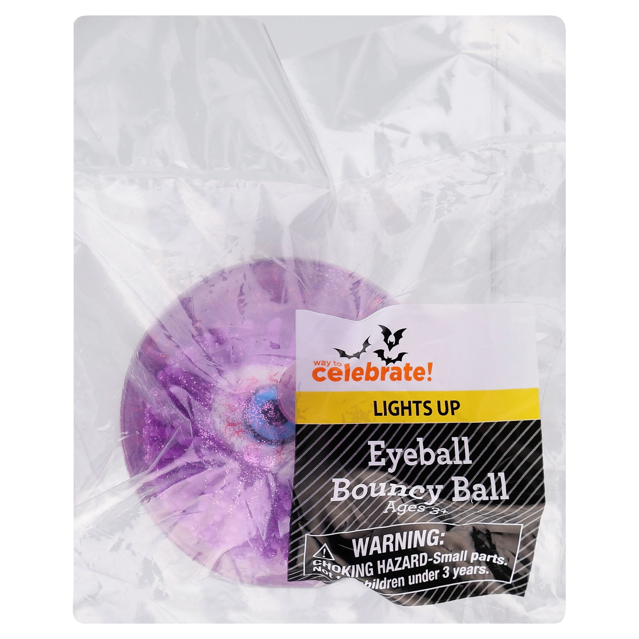 Light-Up Eyeball Bouncy Ball Party Favor, Purple, Halloween by Way To Celebrate