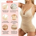 thumbnail image 3 of Shapewear Bodysuit for Women V Neck Tummy Control Body Shaper Waist Trainer Butt Lifter Shaper Fajas Corset, 3 of 7