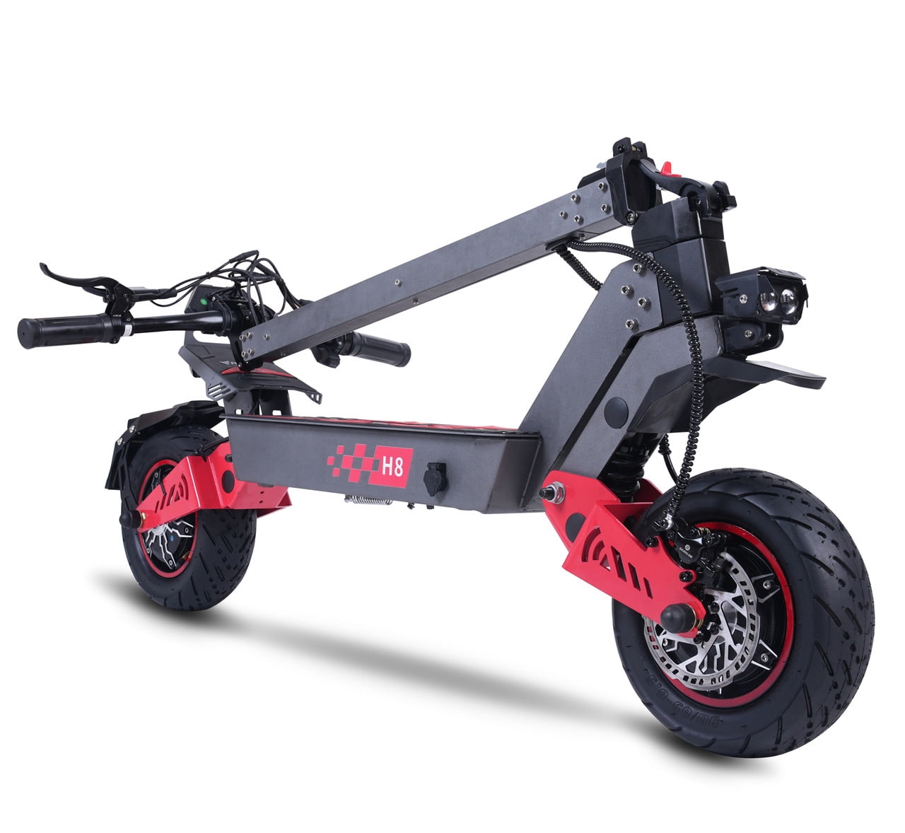 H08 Electric Scooter Adult 6000W Dual Motor 60V 28Ah 11" Off-Road Tires Foldable Outdoor Scooter