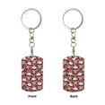 thumbnail image 2 of Goofa Skull and Roses Printed Rectangular Metal Keychain Bag Charm Floral Charm for Purse Keys Metal Keyring Gift for Women Accessories, 2 of 7