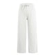 thumbnail image 3 of Women's cotton linen drawstring high-waisted casual loose wide-leg pants royal blue XXXL, 3 of 4