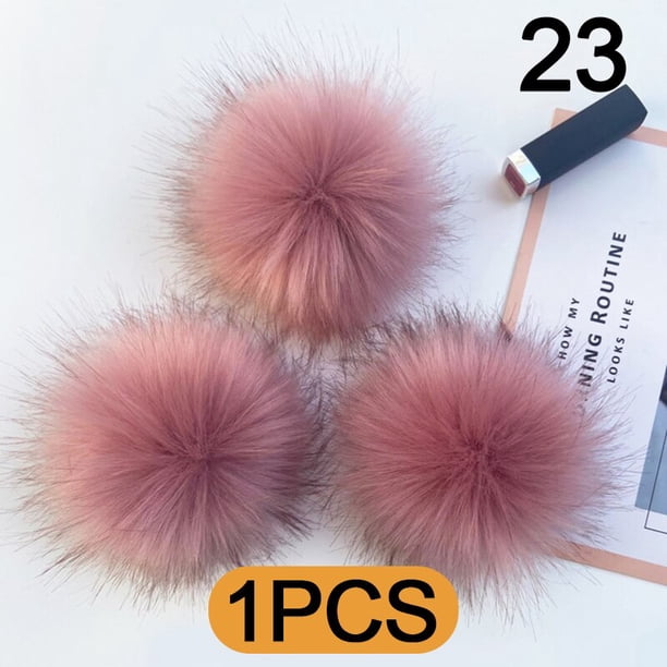 Bola de Pelo de zorro de imitación, pompón de felpa, llavero de teléfono, colgante de bolsa, joyería de lana, sombrero de punto, accesorios de piel de lujo Diy
