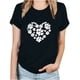 thumbnail image 1 of Puntoco Camiseta informal de manga corta con cuello redondo y estampado a la moda para mujer, 1 of 3