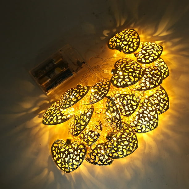 Guirlande lumineuse intérieur forme mini bulbes 20 LEDs blanc chaud