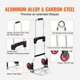 thumbnail image 5 of VEVOR Folding Hand Truck Aluminum Luggage Trolley Cart Dolly 176 lbs Bungee Cord, 5 of 10