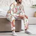 thumbnail image 7 of Bingfone Men's Pajama Set 2 Piece Loungewear PJs, Long Sleeve with Pajama Pants- colorful easter eggs-X-Large, 7 of 7