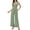 Light Green, variant on Qudderr Womens Crewneck Jumpsuits Summer Casual Rompers Sleeveless Slim Bodysuit Women's Elastic Waist Loose Onesies with Pockets S-2XL