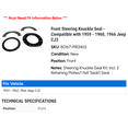 thumbnail image 2 of Front Steering Knuckle Seal - Compatible with 1959 - 1960, 1966 Jeep CJ3, 2 of 2