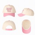 thumbnail image 5 of CHOOSIN' TEXAS Letter Embroidered Color Block Trucker Hat Unisex Adjustable Cotton Breathable Fashion Cap for Travel Daily Wear,1 pcs,Pink, 5 of 5