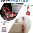 thumbnail image 3 of Yunken Folding Hand Truck, Aluminum Portable Folding Hand Cart,165lbs Capacity Hand Cart and  Ideal for Home, Auto, Office,Travel Use, Red, 3 of 14