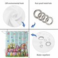 thumbnail image 4 of Spring Easter Gnomes Shower Curtain, Waterproof Shower Curtains for Bathroom, Truck Colorful Eggs Botanical Blue Plaid Washable Fabric Bathtub Curtain Set Bath Decor with 12 Hooks Extra Long 72"x96", 4 of 8
