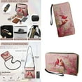 thumbnail image 4 of ZUXONGSY Cherry Blossom Cardinal Print Women's Leather Crossbody Bag and Matching Wallet Set, Satchel Hobo Purse with Multi-Pockets, Adjustable Shoulder Strap, 4 of 5