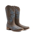 thumbnail image 3 of DREAM PAIRS Women's Mid-Calf Cowboy Boots Classic Embroidered Western Boots with Square Toe Comfortable Chunky Heel Vegan Leather Boots, 3 of 9