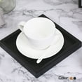 thumbnail image 4 of Uxcell 9.4" Square Wood Serving Tray Decorative Platter Home Kitchen Candle, Black, 4 of 7