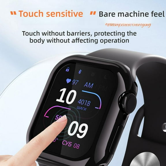 QHUDLV Series 10 Watch Case,46mm Screen Protector,Tempered Glass HD Guard for Smartwatch