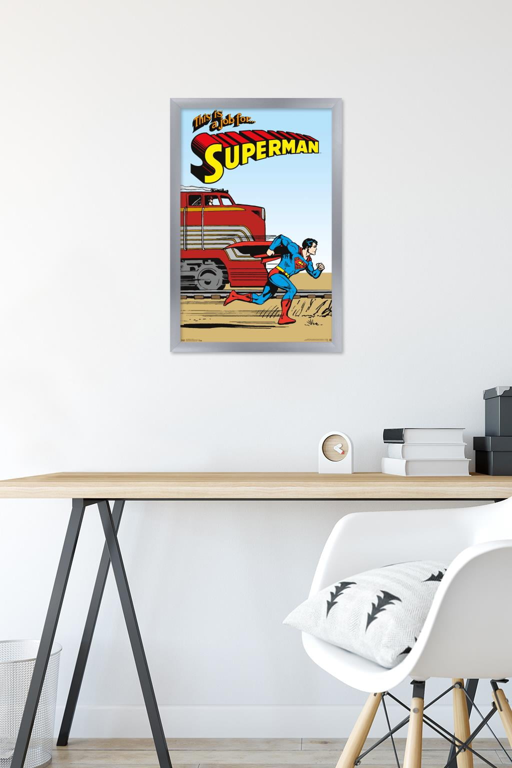 DC Comics - Superman - Vintage Wall Poster, 14.725" x 22.375", Framed