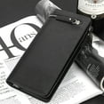 thumbnail image 3 of Cartera larga de lujo Sonducket para hombre, tarjetero clásico, monedero de bolsillo, cuero PU, cremallera, bolso Negro, 3 of 6