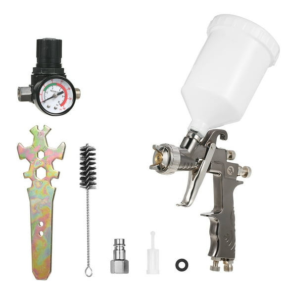Amdohai High Volume Low Pressure Gravity Feed Paint Sprayer with 600ml Plastic Cup 1.3mm Nozzles Air