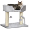thumbnail image 1 of PawHut Cat Tower, Cat Tree Condo with Sisal Scratching Posts, Light Grey, 1 of 10