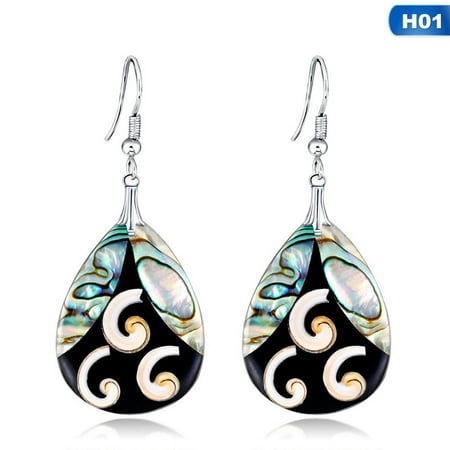 KABOER Silver Earrings Sea Blue Vintage Topaz Dangle Drop Hook Women Jewelry Great Sale