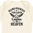 thumbnail image 4 of Inktastic Handpicked for Earth by My Cousin in Heaven with Angel Wings Boys or Girls Long Sleeve Baby Bodysuit, 4 of 5