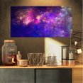 thumbnail image 1 of Clear Purple Starry Fractal Sky - Abstract Canvas Art Print, 1 of 3