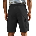 thumbnail image 4 of CCRFTGI Cargo Shorts for men Drawstring Stretch Elastic Waist Casual Work Short with Pockets Black 2XL, 4 of 6