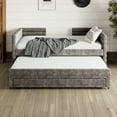 thumbnail image 2 of Sofa Bed Twin Size Upholstered Daybed with Trundle and 3 Storage Drawers, Chenille Fabric Sofa Bed for Guest Room, Living Room, Space-Saving Modern Day Bed Frame, No Box Spring Needed,Gray,Convertibl, 2 of 8