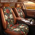 thumbnail image 3 of CHAQLIN Christmas Poinsettia Pattern All Season Comfort Car Seat Covers for SUV, Polyester Fabric Machine Washable Car Front Seat Covers Quilted Protective Cover, 3 of 7