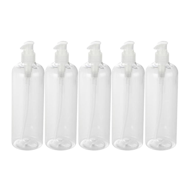 Botella de bomba recargable Baoblaze 5 piezas para loción champú y cosméticos Claro