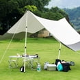 thumbnail image 3 of Moclever 2Pcs Telescoping Tarp Poles, Portable Aluminum Awning Poles, 3-7.5ft Adjustable Telescopic Tarp Tent Rods for Shelter Hammock Rain Fly Awning Canopy, 3 of 9