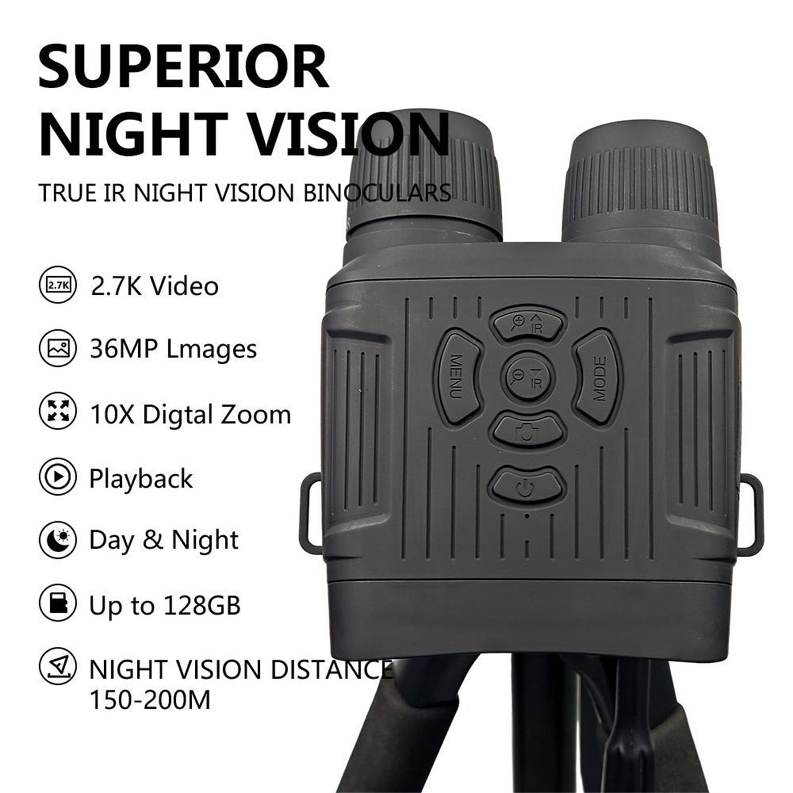 2.7K Night Vision Goggles Night Vision Binoculars For Adults - Digital Binoculars Can Save Photo And Video