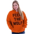 thumbnail image 4 of Feed The Wolf Sarcastic Hangry Gym Hoodie Sweatshirt Women Men Brisco Brands S, 4 of 6