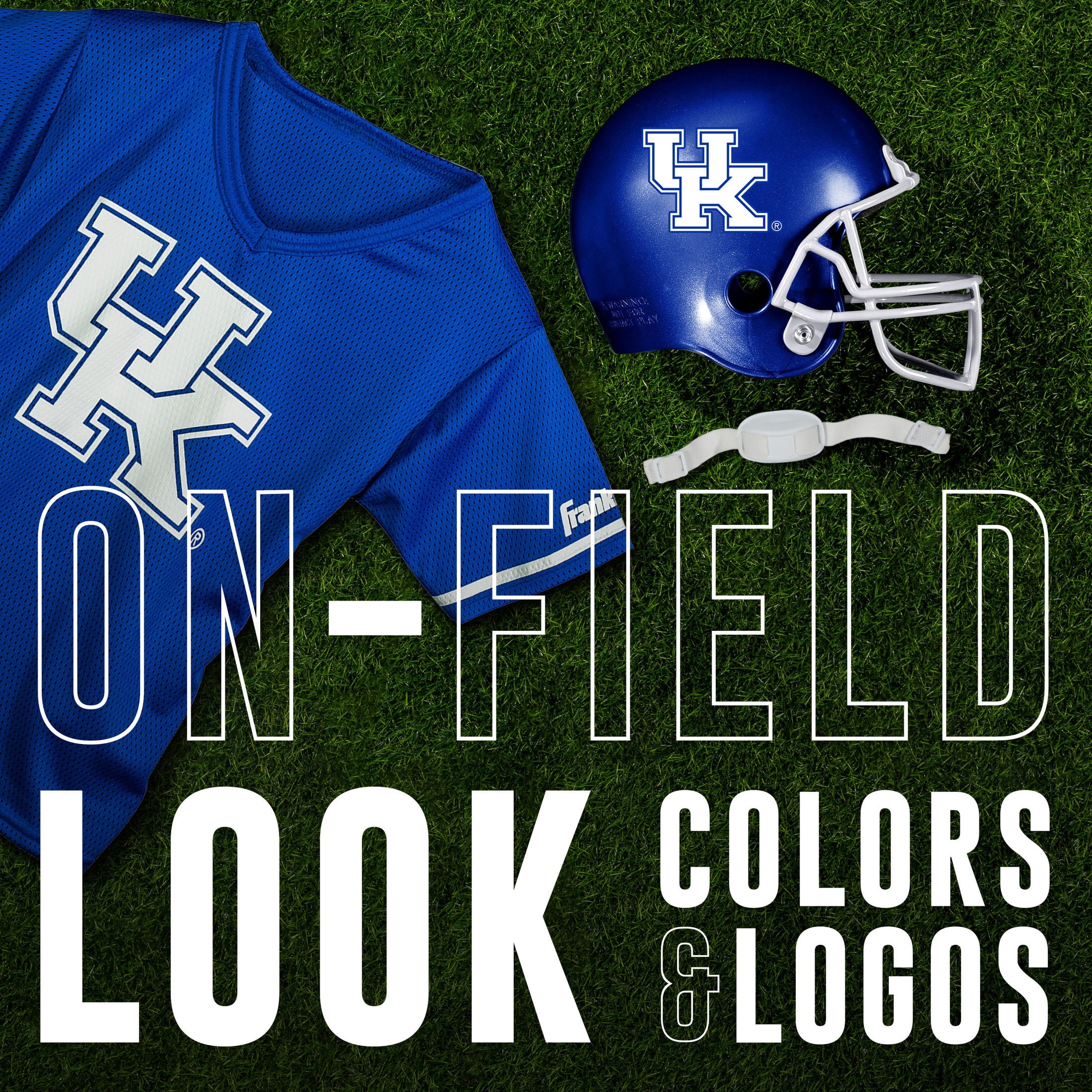 Franklin Sports NCAA Helmet + Jersey Set - Youth Medium - Kentucky Wildcats