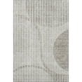 thumbnail image 2 of HomeRoots 657682 9 x 12 ft. Taupe & Ivory Striped Transitional Washable Machine Made Rectangle Area Rug with UV Protection, 2 of 9