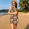 thumbnail image 3 of Disketp Beautiful Owl para Vestido sin Mangas para Mujeres, Vestidos de Verano para Mujeres, Casual y Holgado para la Playa, 3 of 7