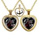 thumbnail image 1 of Collar de dos caras en forma de corazón para niños, collares de grupo masculino Kpop, joyería de vidrio, regalo para fanáticos, 1 of 4