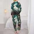 thumbnail image 3 of Pajamas for Women Set - Tropical Parrot Floral Artwork Comfy Long Sleeve Button Up Pajama Sets for Women 2 Piece, Soft Sleepwear Nightwear Pjs Lounge Sets for Women with Pockets, 3 of 6