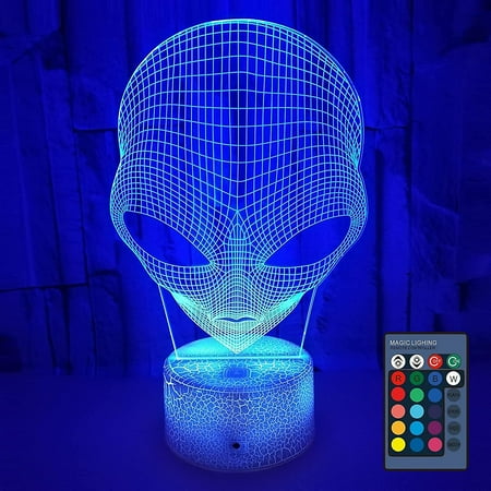 

Shxx Alien 3d Night Lights For Kids 7 Colors + 16 Colors Changing Dimmable Alien Toys 3d8l-470