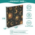 thumbnail image 3 of FORMRS 3 Ring Binder 1.5 inch with Pockets Set of 2 Clip Board 200 Sheets Capacity, Sun Moon and Stars Pattern, 3 of 8