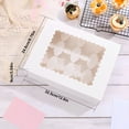 thumbnail image 5 of Lieonvis 10 Pcs Cupcake Boxes White Cupcake Containers 12 Count with Windows and Inserts to Fit Muffins,Disposable Pastry Carrier Holders for Cookies,Treats,Dessert,Muffins, 5 of 9
