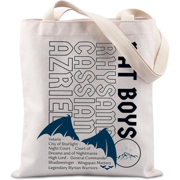 Fantasy Novel Inspired Tote Bag ACOTAR Gift SJM Gift Bookish Gift Books Lover Gift Reader Gift