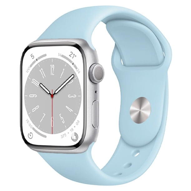 Correa de silicona para apple watch, correa de 45mm, 44mm, 42mm, 41mm, 40mm, 38mm, 45mm, correa para iWatch series 6 5 4 SE 7 8 ultra 49mm Dengxun unisex
